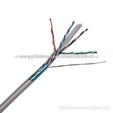 Cat6 Ethernet Cable with 23AWG Solid Copper Conductor, PE Insulation, OEM Orders Welcomed